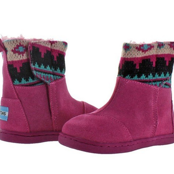 Toms Other - TOMS TINY Pink Suede Nepal Boots! New!